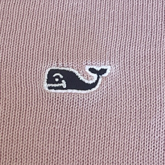 Vineyard Vines Women's Lightweight V-neck Logo Sweater; Pink;‎ Size M - Picture 3 of 4